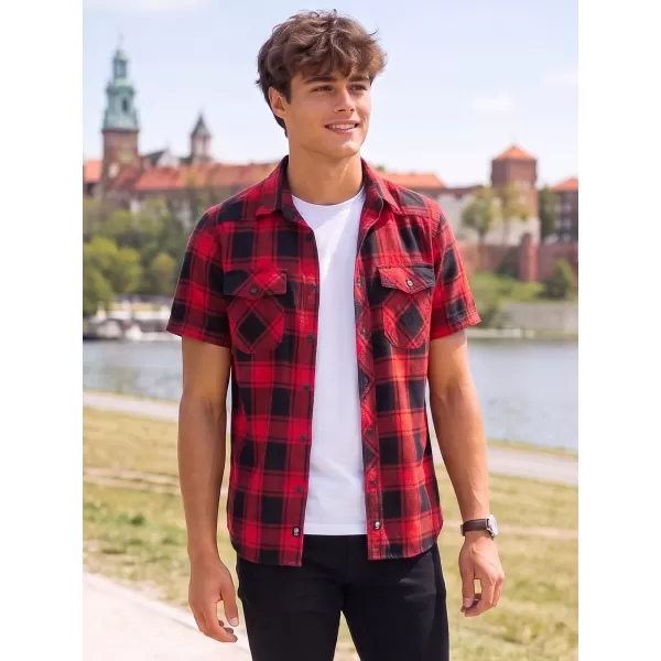  Ing BRANDIT KOSTKOVANÁ KRÁTKÝ RUKÁV BD4032 PIROS/FEKETE 