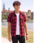 Ing BRANDIT KOSTKOVANÁ KRÁTKÝ RUKÁV BD4032 PIROS/FEKETE