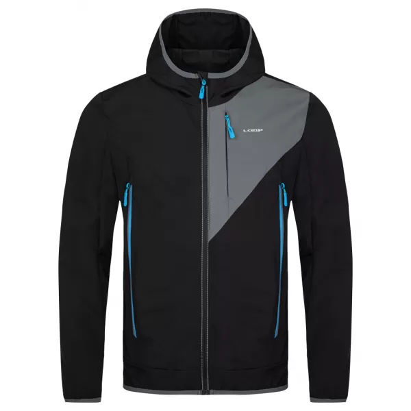  Férfi softshell kabát LOAP URAL SFM2304 FEKETE/SZÜRKE 
