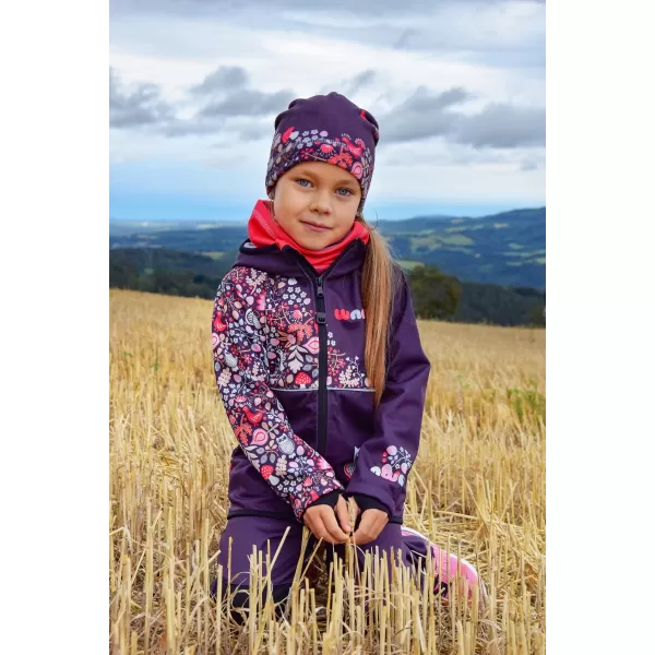  Hőszigetelt softshell gyereknadrág WAMU SOVA LILA 