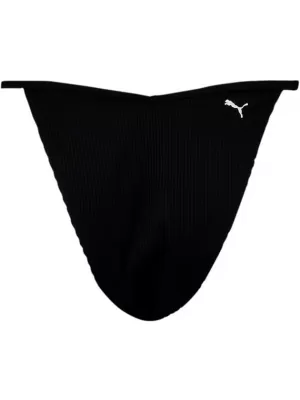 Fürdőruha PUMA SWIM WOMEN RIBBED TANGA 1P 938068-01 FEKETE