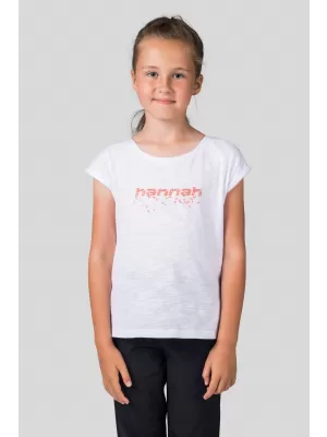 Gyermek póló HANNAH KAIA JR FEHÉR/RÓZSASZÍN
