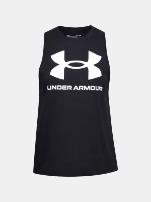 Női felső UNDER ARMOUR SPORTSTYLE GRAPHIC TANK 1356297-001 FEKETE