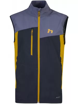 Férfi mellény HANNAH CARSTEN VEST INDIA TINTA/ARANY PÁLMA