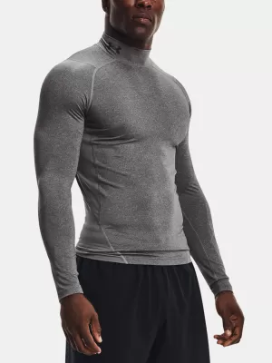 Férfi póló UNDER ARMOUR HG ARMOUR COMP MOCK LS 1369606-090 SZÜRKE