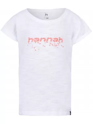 Gyermek póló HANNAH KAIA JR FEHÉR/RÓZSASZÍN