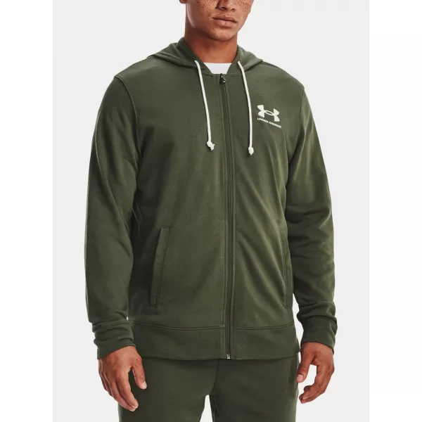  Férfi pulóver UNDER ARMOUR UA RIVAL TERRY LC FZ 1370409-390 ZÖLD 