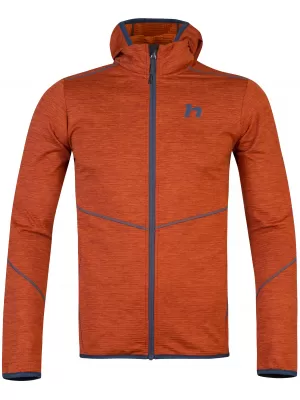 Férfi pulóver HANNAH DAMAR HOODY ÉGETETT NARANCS MEL