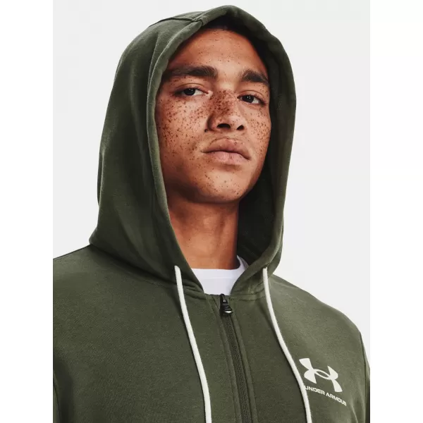  Férfi pulóver UNDER ARMOUR UA RIVAL TERRY LC FZ 1370409-390 ZÖLD 