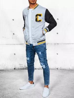 Férfi tavaszi baseball dzseki DSTREET TX4438 SZÜRKE