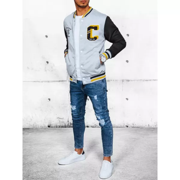  Férfi tavaszi baseball dzseki DSTREET TX4438 SZÜRKE 