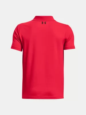 Fiú póló UNDER ARMOUR UA PERFORMANCE POLO 1377346-600 PIROS