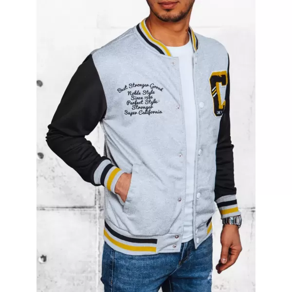  Férfi tavaszi baseball dzseki DSTREET TX4438 SZÜRKE 