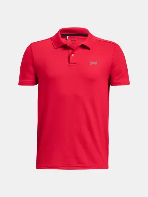 Fiú póló UNDER ARMOUR UA PERFORMANCE POLO 1377346-600 PIROS