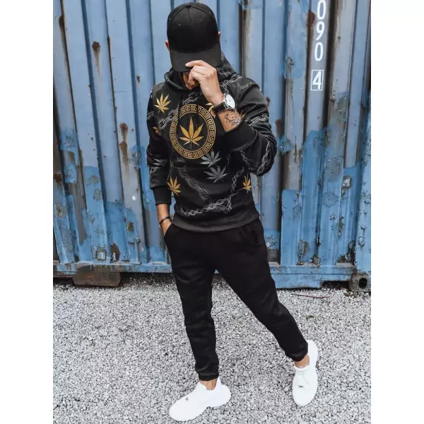  Férfi pulóver DSTREET BX5311 FEKETE 