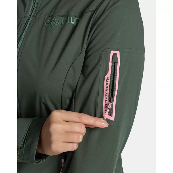  Női softshell kabát KILPI BELTRA-W TL0107KI SÖTÉTZÖLD 