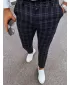 Férfi kockás chino nadrág DSTREET UX3953 FEKETE