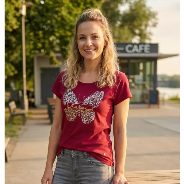  Női póló KIXMI ROSIE BURGUNDIA 