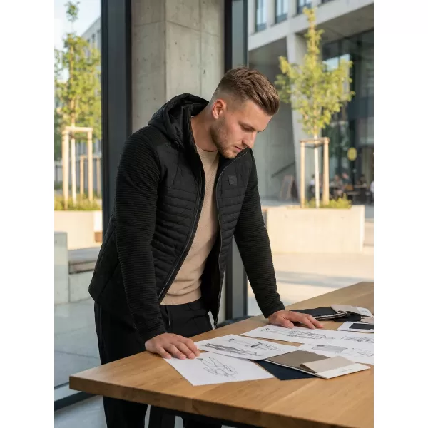  Férfi softshell kabát KIXMI RAFAEL FEKETE 