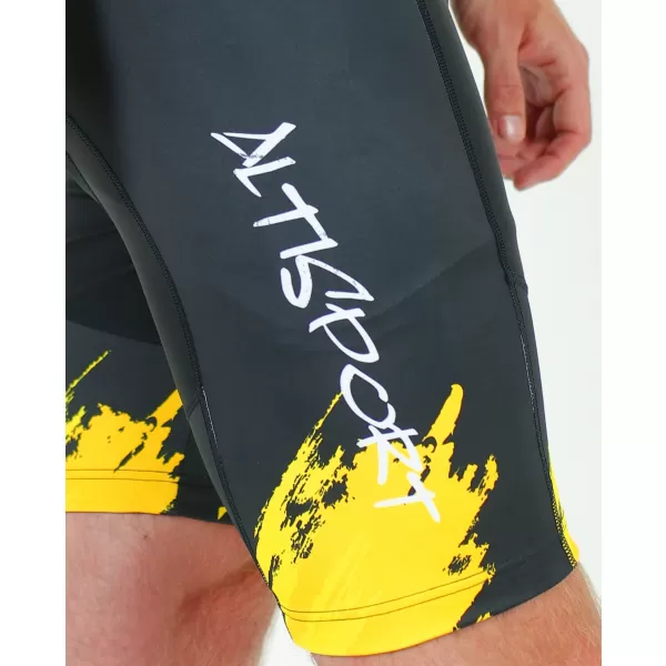  Férfi prémium kerékpáros rövidnadrág ALTISPORT SWE/ALM01S13 SÁRGA 