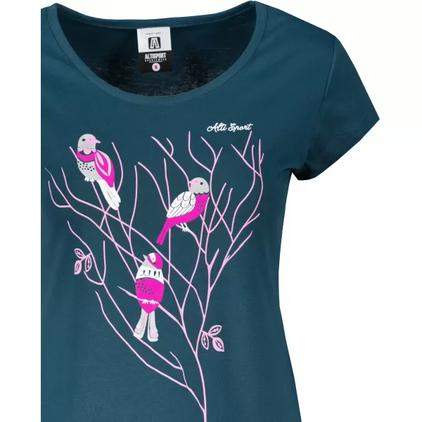  Dámské triko ALTISPORT CARRYOVER ALW182122 PETROLEJOVÁ 