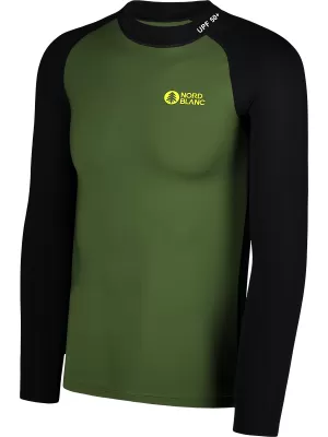 Férfi póló UV védelemmel NORDBLANC SURFER NBSMF7867 ZÖLD/FEKETE