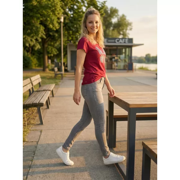  Női póló KIXMI ROSIE BURGUNDIA 