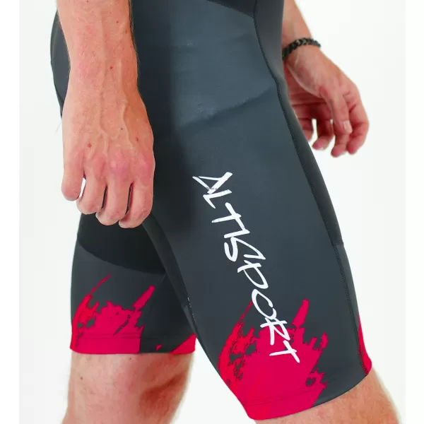  Férfi prémium kerékpáros rövidnadrág ALTISPORT SWE/ALM01S13 PIROS 
