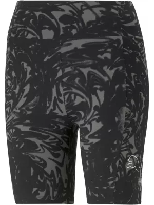 Női leggings PUMA POWER AOP 7 HIGH-WAIST SHORT LEGGINGS 673643-01 FEKETE