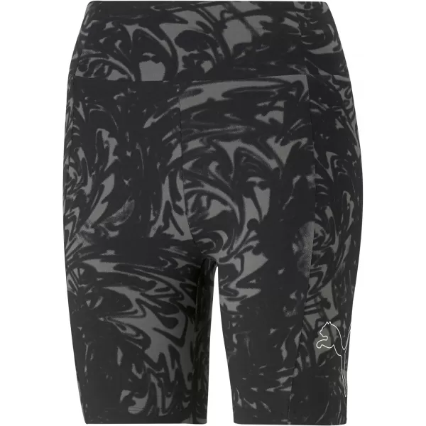  Női leggings PUMA POWER AOP 7 HIGH-WAIST SHORT LEGGINGS 673643-01 FEKETE 