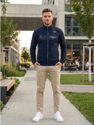 Férfi pulóver ALTISPORT BLAKE SÖTÉTKÉK