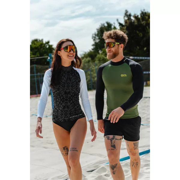  Férfi póló UV védelemmel NORDBLANC SURFER NBSMF7867 ZÖLD/FEKETE 