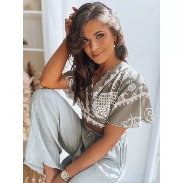  Női felső DSTREET AZTEC MARK RY2225 ZÖLD 