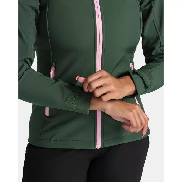  Női softshell kabát KILPI RAVIA-W TL0109KI SÖTÉTZÖLD 