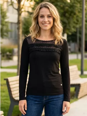 Női póló KIXMI RACHEL FEKETE