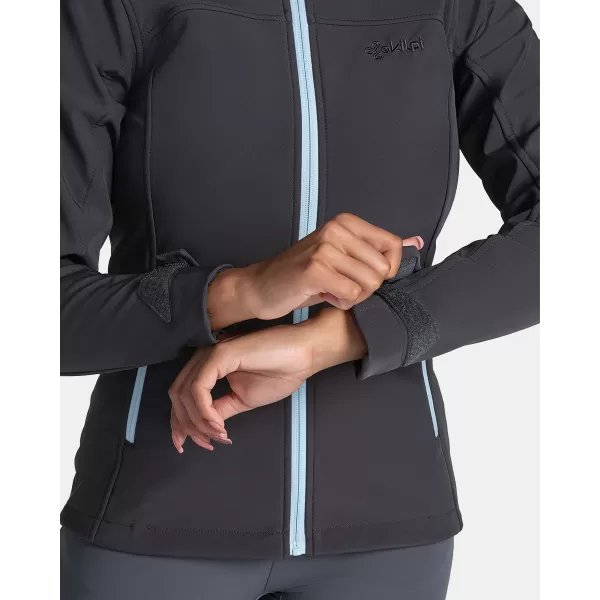  Női softshell kabát KILPI RAVIA-W TL0109KI SÖTÉTSZÜRKE/KÉK 