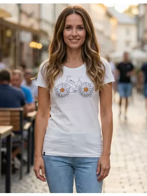 Dámské triko s krátkým rukávem ALW184/PUSTA BÍLÁ