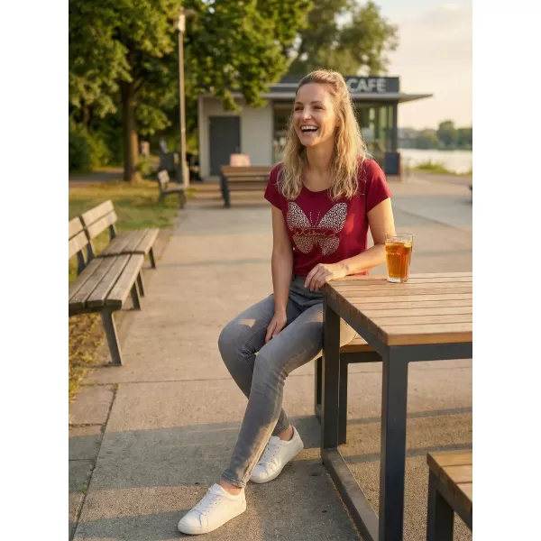  Női póló KIXMI ROSIE BURGUNDIA 