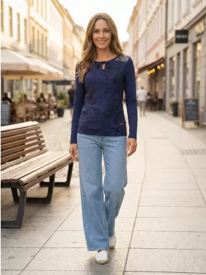 Női póló ALTISPORT BELINDA SÖTÉTKÉK