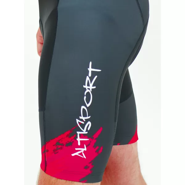  Férfi prémium kerékpáros rövidnadrág ALTISPORT SWE/ALM01S13 PIROS 