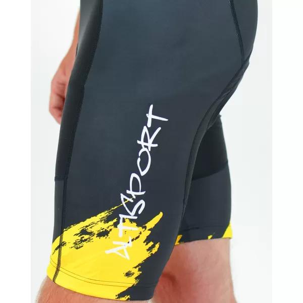  Férfi prémium kerékpáros rövidnadrág ALTISPORT SWE/ALM01S13 SÁRGA 
