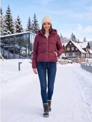 Női kabát KIXMI REINA BURGUNDIA