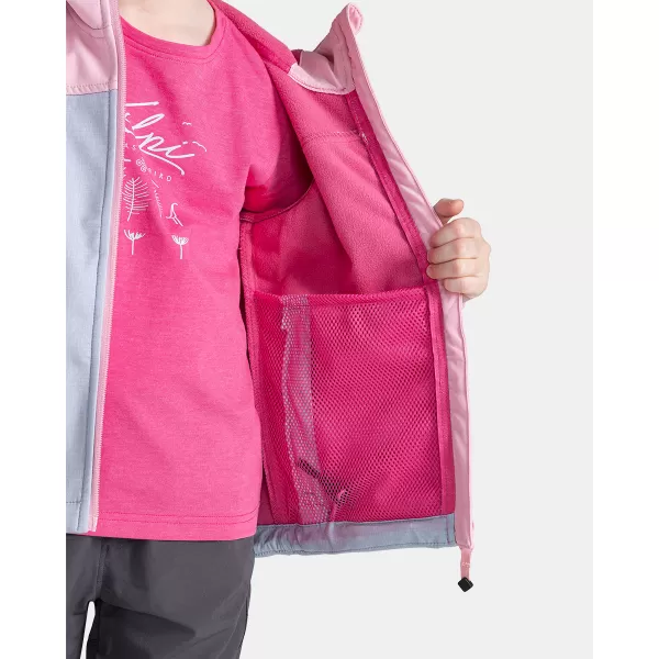  Lányos softshell kabát KILPI RAVIA-J TJ0517KI VILÁGOS RÓZSASZÍN 