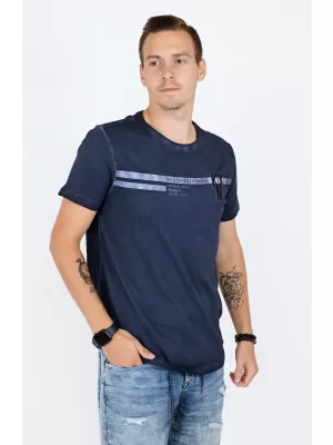 Férfi póló KIXMI RICKY SÖTÉTKÉK