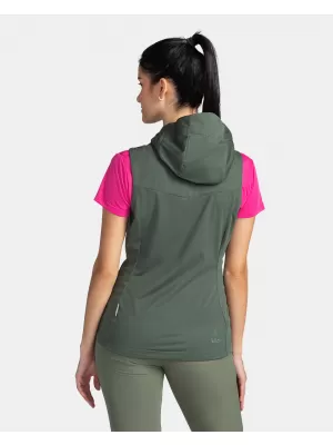 Női softshell mellény KILPI MONILEA-W TL0111KI SÖTÉTZÖLD