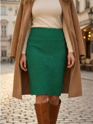 Női kötött szoknya KIXMI ROSA ZÖLD