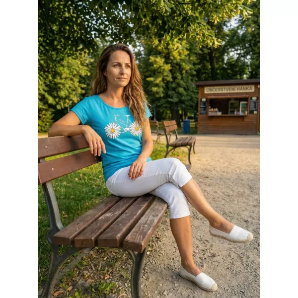  Dámské triko s krátkým rukávem ALW184120 TYRKYSOVÁ 