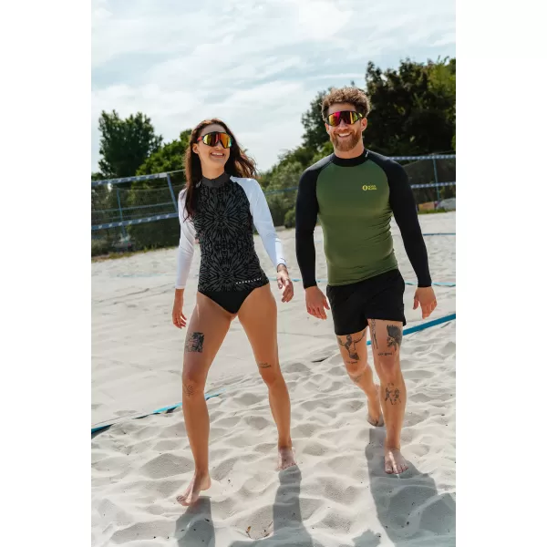  Férfi póló UV védelemmel NORDBLANC SURFER NBSMF7867 ZÖLD/FEKETE 