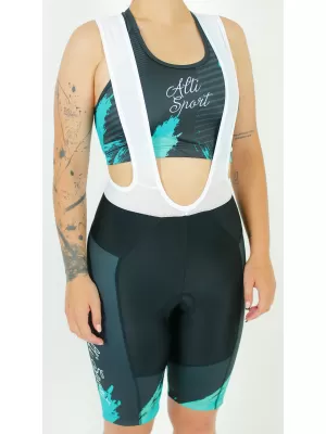Női prémium kerékpáros rövidnadrág ALTISPORT SWE/ALW01S14 TÜRKIZ