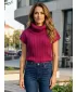 Női kötött mellény KIXMI RAISA BURGUNDIA